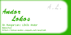 andor lokos business card